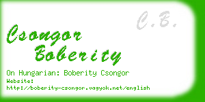 csongor boberity business card